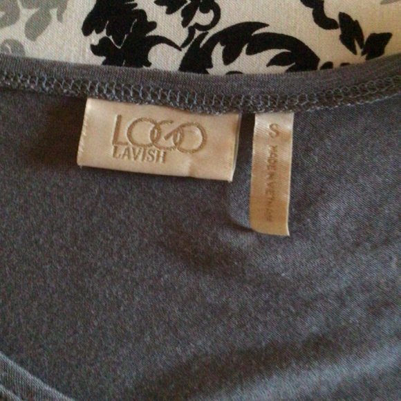 Logo lavish twin set tank with sheer overlay size small pink and gray - Picture 6 of 8